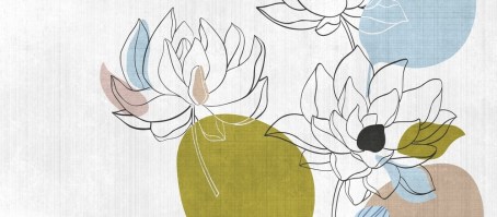 GIN2202LO | Carta da parati fiori di loto